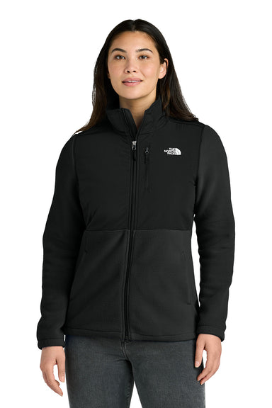 The North Face NF0A8BUR Womens Highest Peak Fleece Full Zip Jacket Black Model Front