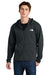 The North Face NF0A8BUS Mens Double Knit Full Zip Hooded Sweatshirt Hoodie Asphalt Grey Model Front