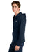 The North Face NF0A8BUS Mens Double Knit Full Zip Hooded Sweatshirt Hoodie Summit Navy Blue Model Side