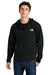 The North Face NF0A8BUS Mens Double Knit Full Zip Hooded Sweatshirt Hoodie Black Model Front