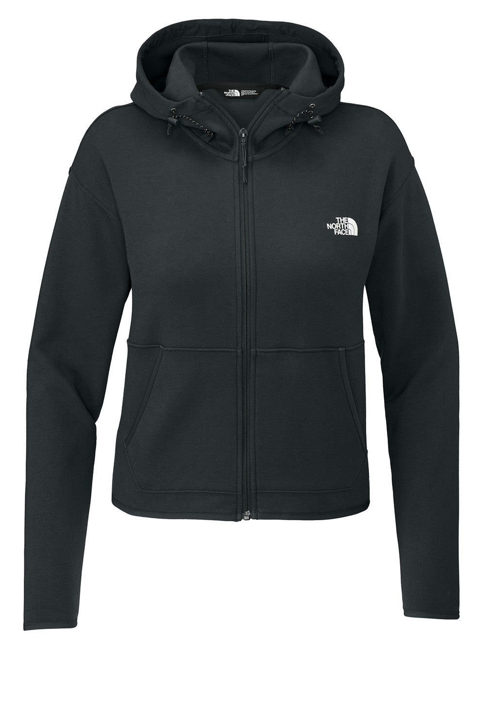 The North Face NF0A8BUT Mens Double Knit Full Zip Hooded Sweatshirt Hoodie Asphalt Grey Flat Front