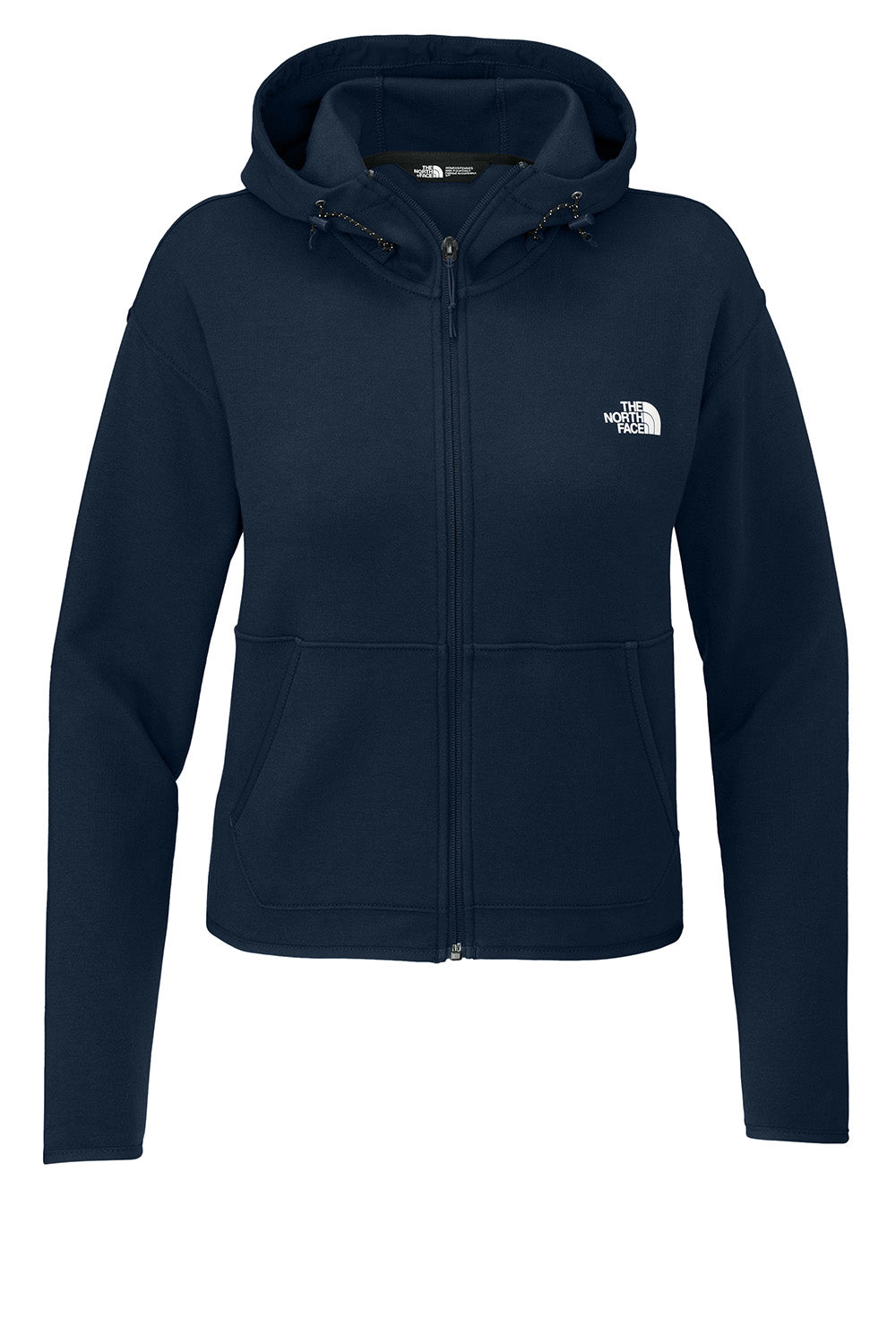 The North Face NF0A8BUT Mens Double Knit Full Zip Hooded Sweatshirt Hoodie Summit Navy Blue Flat Front