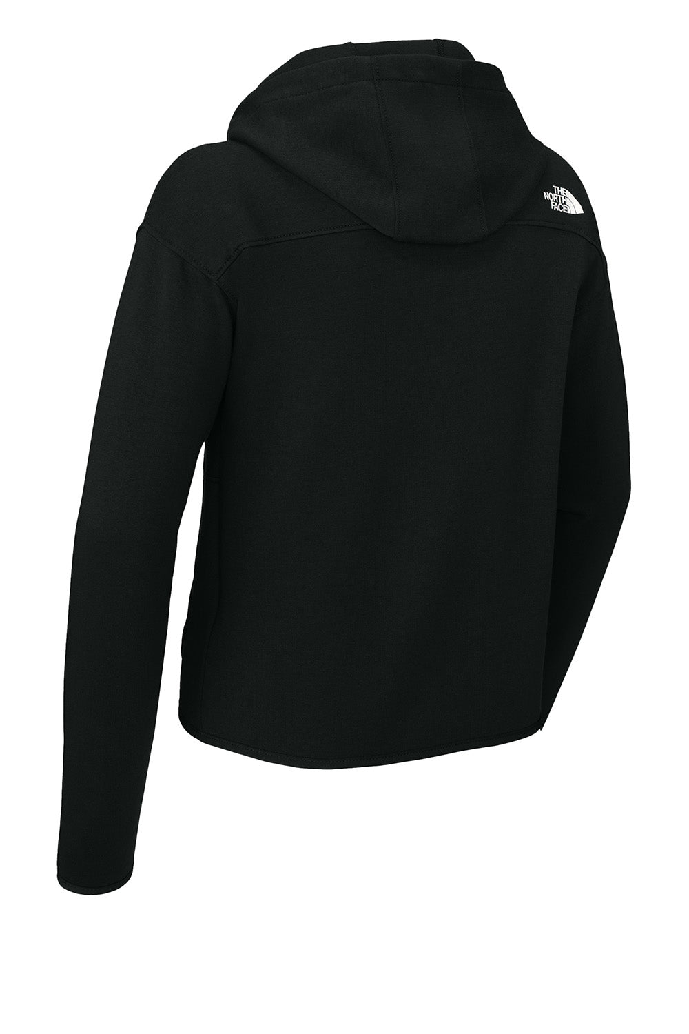 The North Face NF0A8BUT Mens Double Knit Full Zip Hooded Sweatshirt Hoodie Black Flat Back