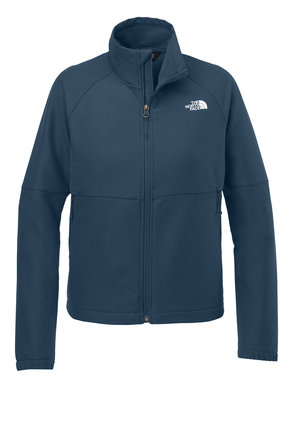 The North Face NF0A8C5C Womens Barr Lake Soft Shell Full Zip Jacket Heather Dark Shady Blue Flat Front