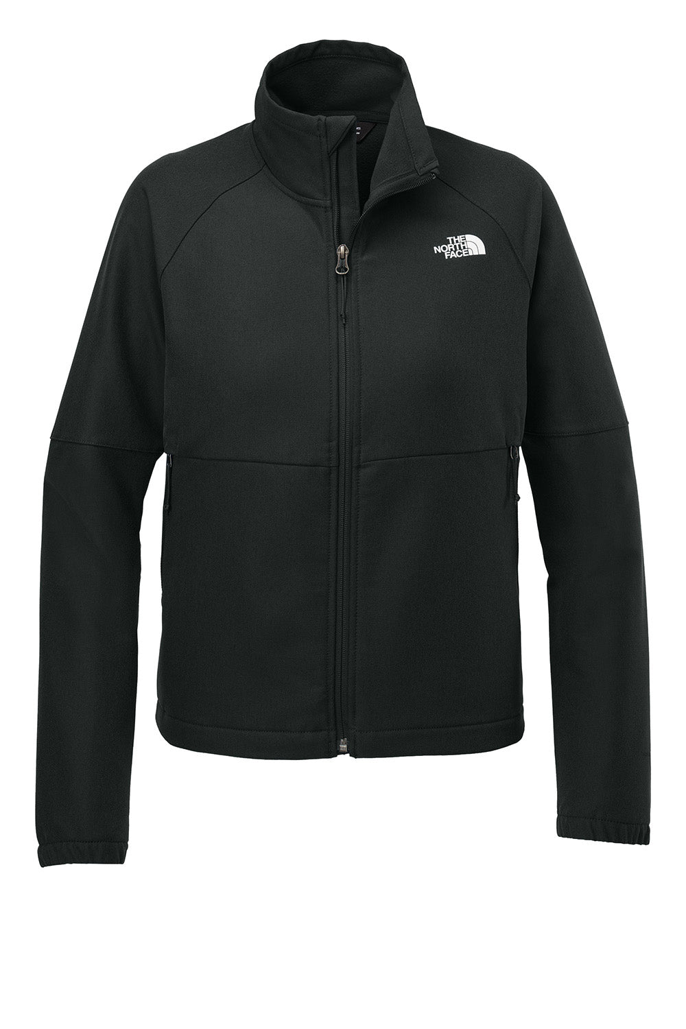 The North Face NF0A8C5C Womens Barr Lake Soft Shell Full Zip Jacket Heather Black Flat Front