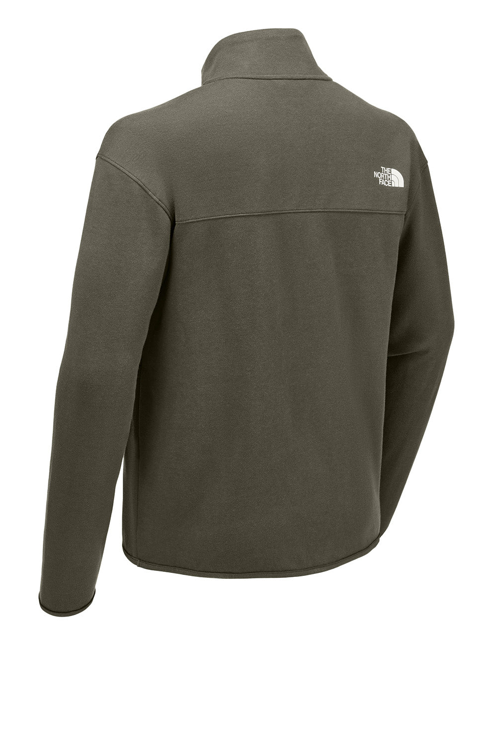 The North Face NF0A8C5G Mens Double Knit 1/4 Zip Fleece Jacket New Taupe Green Flat Back