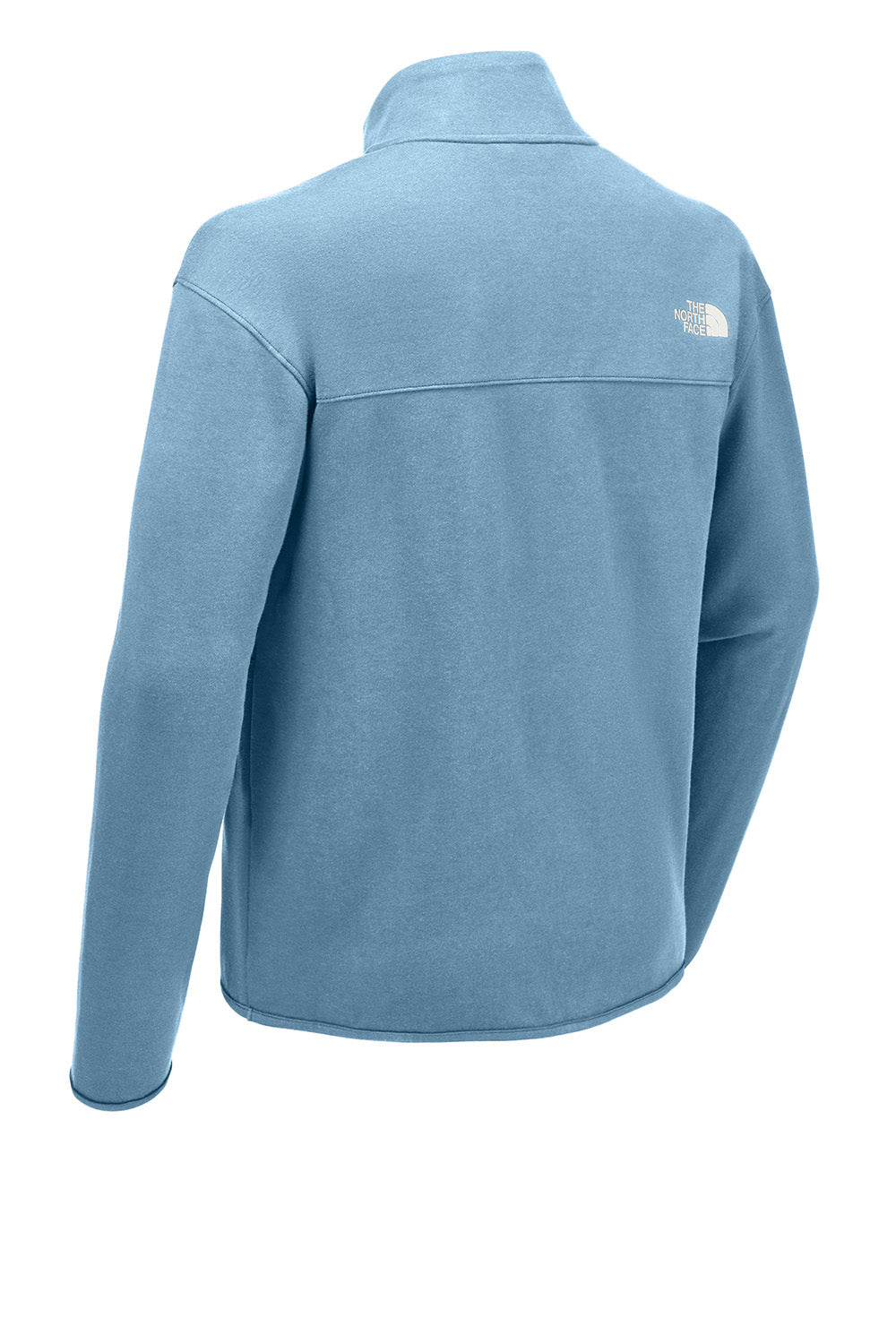 The North Face NF0A8C5G Mens Double Knit 1/4 Zip Fleece Jacket Steel Blue Flat Back