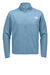 The North Face NF0A8C5G Mens Double Knit 1/4 Zip Fleece Jacket Steel Blue Flat Front