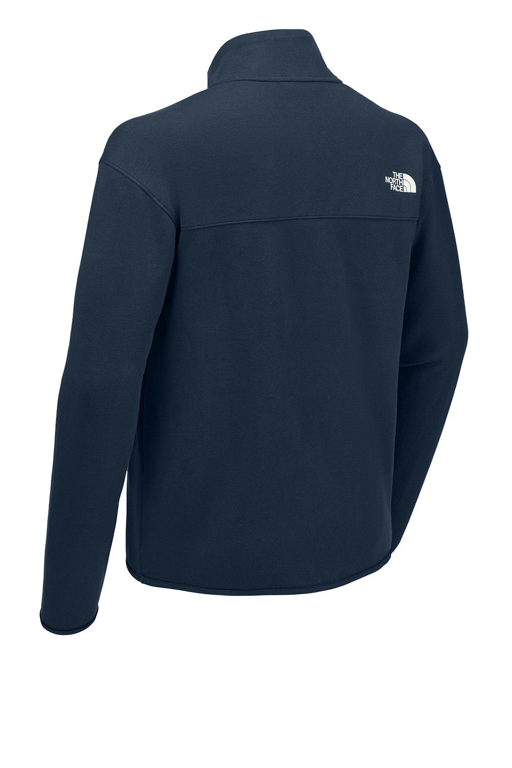 The North Face NF0A8C5G Mens Double Knit 1/4 Zip Fleece Jacket Summit Navy Blue Flat Back