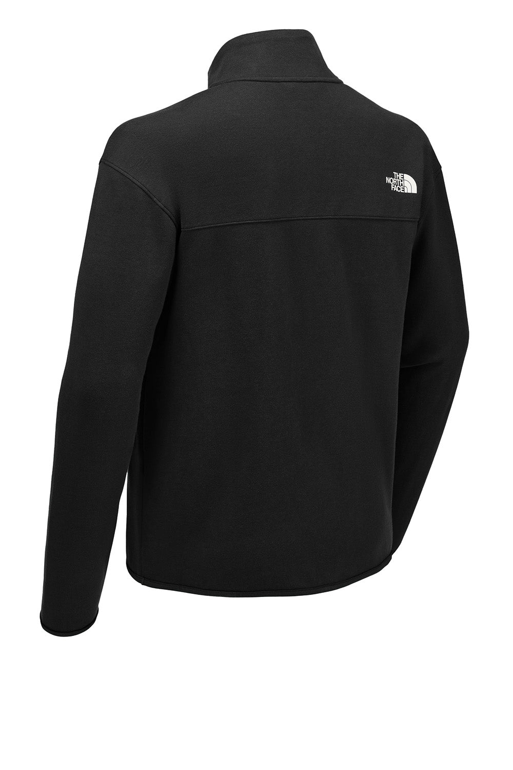 The North Face NF0A8C5G Mens Double Knit 1/4 Zip Fleece Jacket Black Flat Back