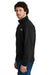 The North Face NF0A8C5G Mens Double Knit 1/4 Zip Fleece Jacket Black Model Side