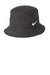 Nike NKBFN6319 Mens Swoosh Bucket Hat Anthracite Grey Flat Front