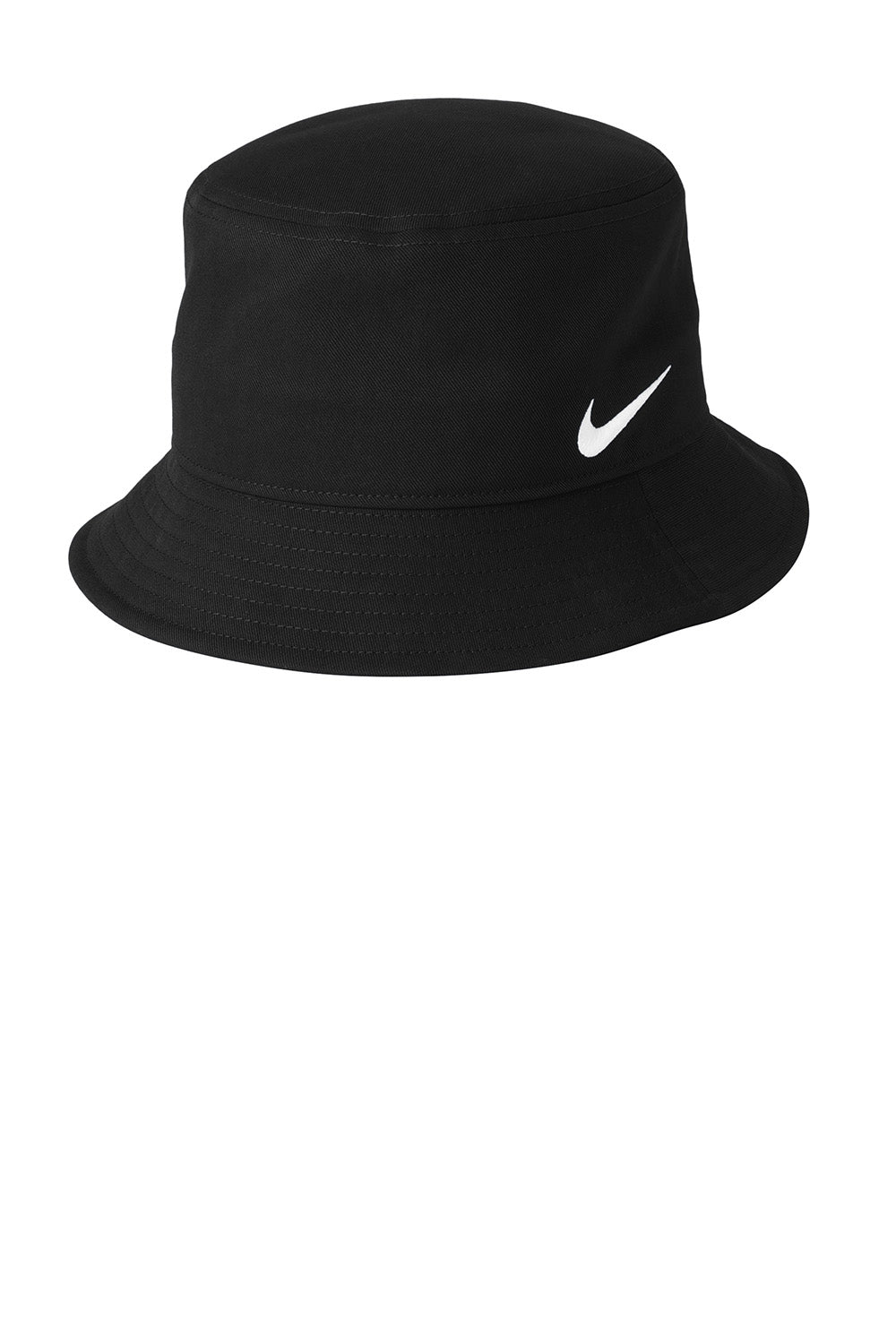 Nike NKBFN6319 Mens Swoosh Bucket Hat Black Flat Front