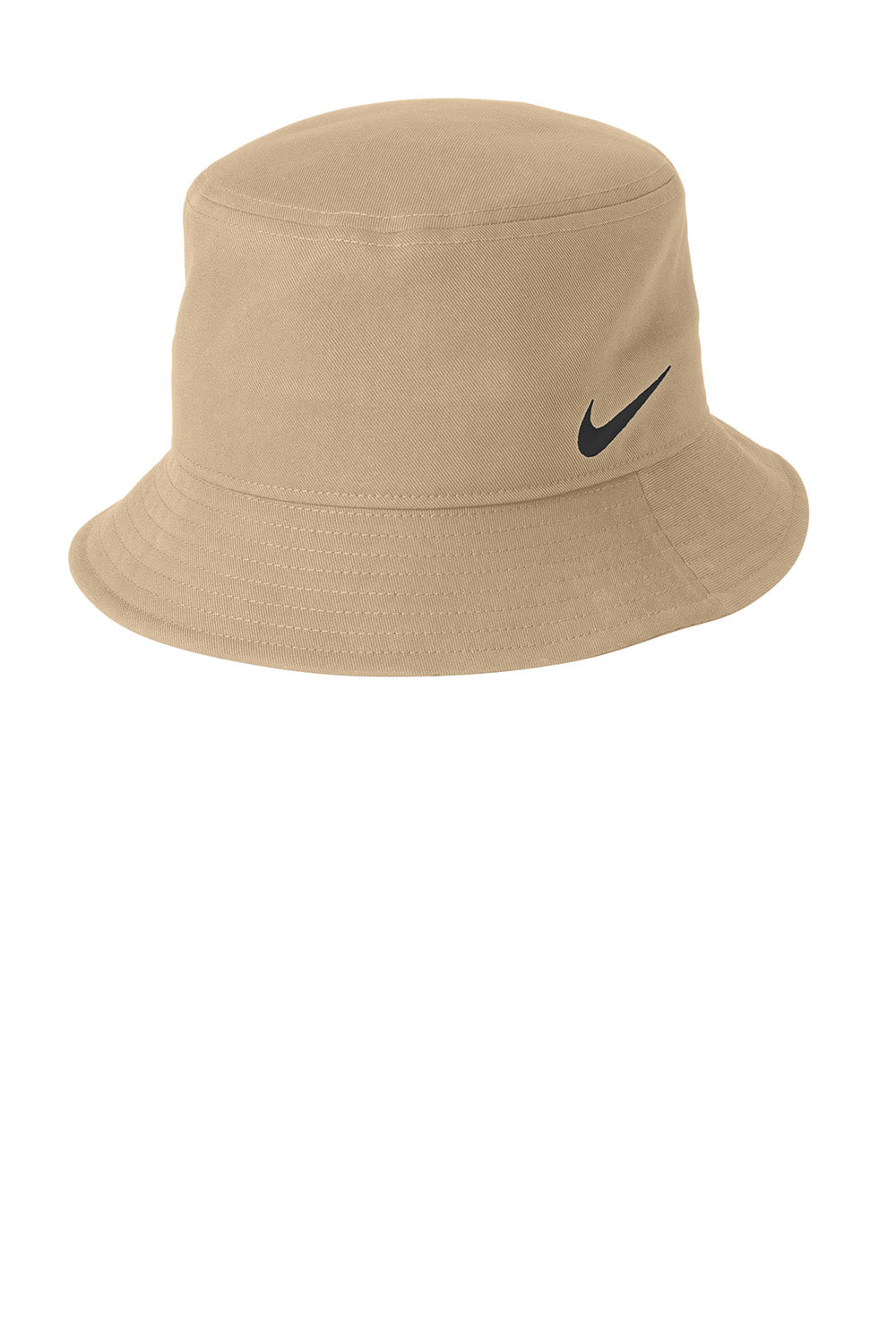 Nike NKBFN6319 Mens Swoosh Bucket Hat Khaki Brown Flat Front