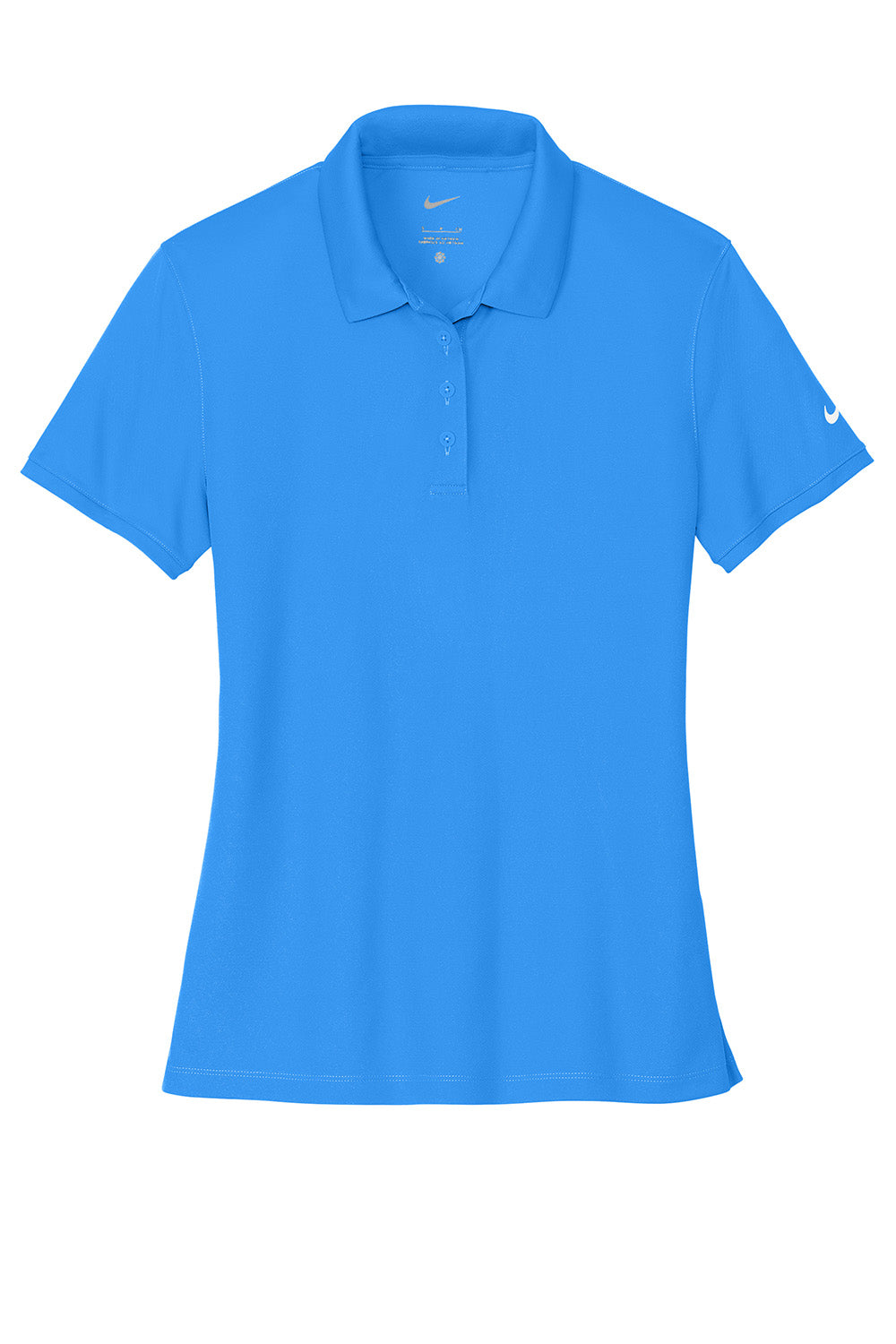 Nike NKDX6685 Womens Victory Dri-Fit Moisture Wicking Short Sleeve Polo Shirt Light Photo Blue Flat Front