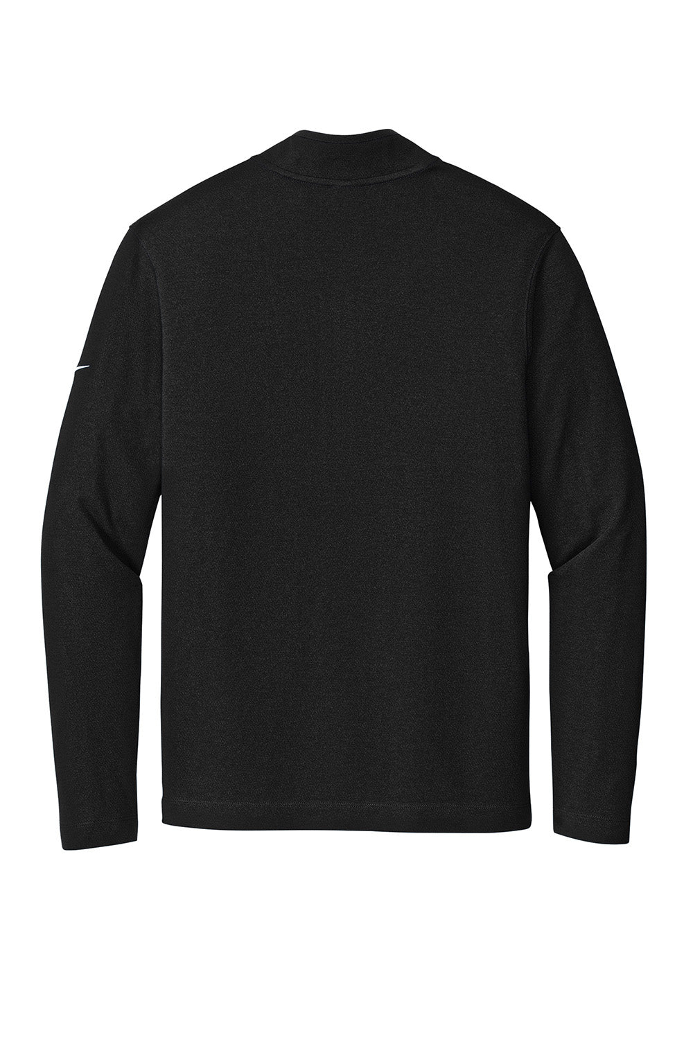 Nike NKDX6702 Mens Textured 1/4 Zip Sweatshirt Black Flat Back