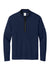 Nike NKDX6702 Mens Textured 1/4 Zip Sweatshirt College Navy Blue Flat Front