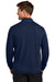 Nike NKDX6702 Mens Textured 1/4 Zip Sweatshirt College Navy Blue Model Back