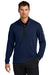 Nike NKDX6702 Mens Textured 1/4 Zip Sweatshirt College Navy Blue Model Front