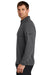 Nike NKDX6702 Mens Textured 1/4 Zip Sweatshirt Dark Grey Model Side