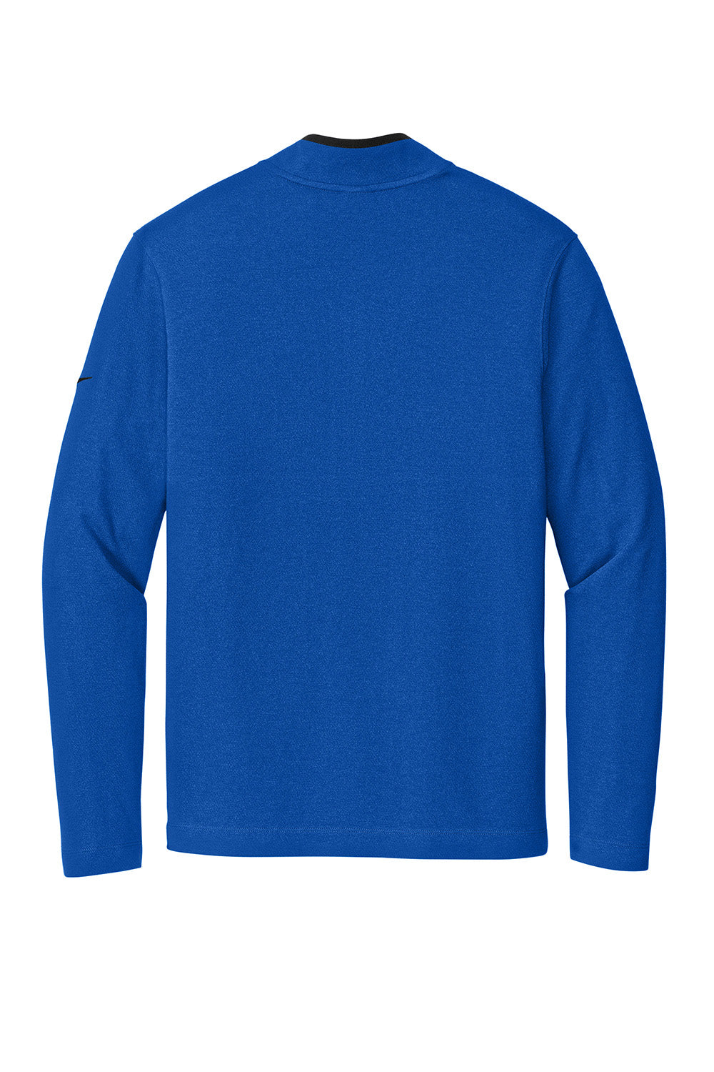 Nike NKDX6702 Mens Textured 1/4 Zip Sweatshirt Gym Blue Flat Back