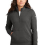 Nike Womens Club Fleece 1/4 Zip Sweatshirt w/ Pouch Pocket - Anthracite Grey - New