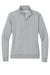 Nike NKDX6720 Womens Club Fleece 1/4 Zip Sweatshirt Heather Dark Grey Flat Front