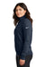 Nike NKDX6720 Womens Club Fleece 1/4 Zip Sweatshirt Midnight Navy Blue Model Side