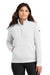 Nike NKDX6720 Womens Club Fleece 1/4 Zip Sweatshirt White Model Front