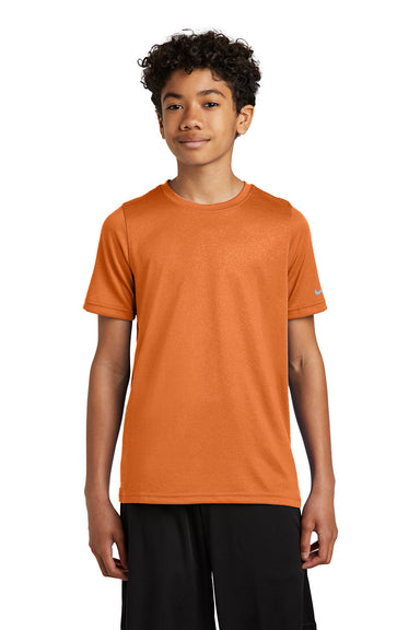 Nike NKDX8787 Youth rLegend Dri-Fit Moisture Wicking Short Sleeve Crewneck T-Shirt Desert Orange Model Front