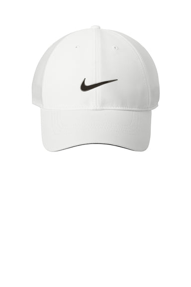 Nike NKFB6450 Mens Dri-Fit Performance Adjustable Hat White Flat Front