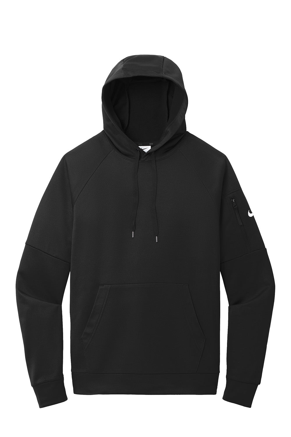 Nike NKFD9735 Mens Therma-Fit Fleece Hooded Sweatshirt Hoodie Black Flat Front