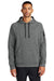 Nike NKFD9735 Mens Therma-Fit Fleece Hooded Sweatshirt Hoodie Heather Charcoal Grey Model Front