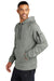 Nike NKFD9735 Mens Therma-Fit Fleece Hooded Sweatshirt Hoodie Heather Dark Grey Model Side