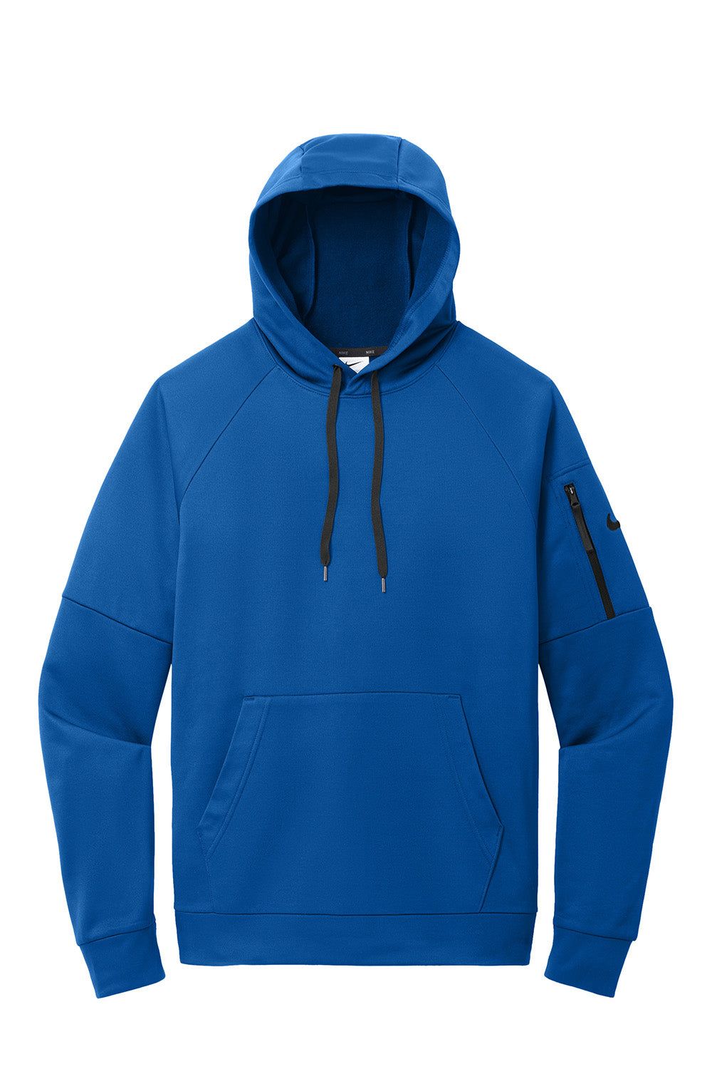 Nike NKFD9735 Mens Therma-Fit Fleece Hooded Sweatshirt Hoodie Game Royal Blue Flat Front