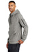 Nike NKFD9742 Mens Therma-Fit Fleece 1/4 Zip Hooded Sweatshirt Hoodie Heather Dark Grey Model Side