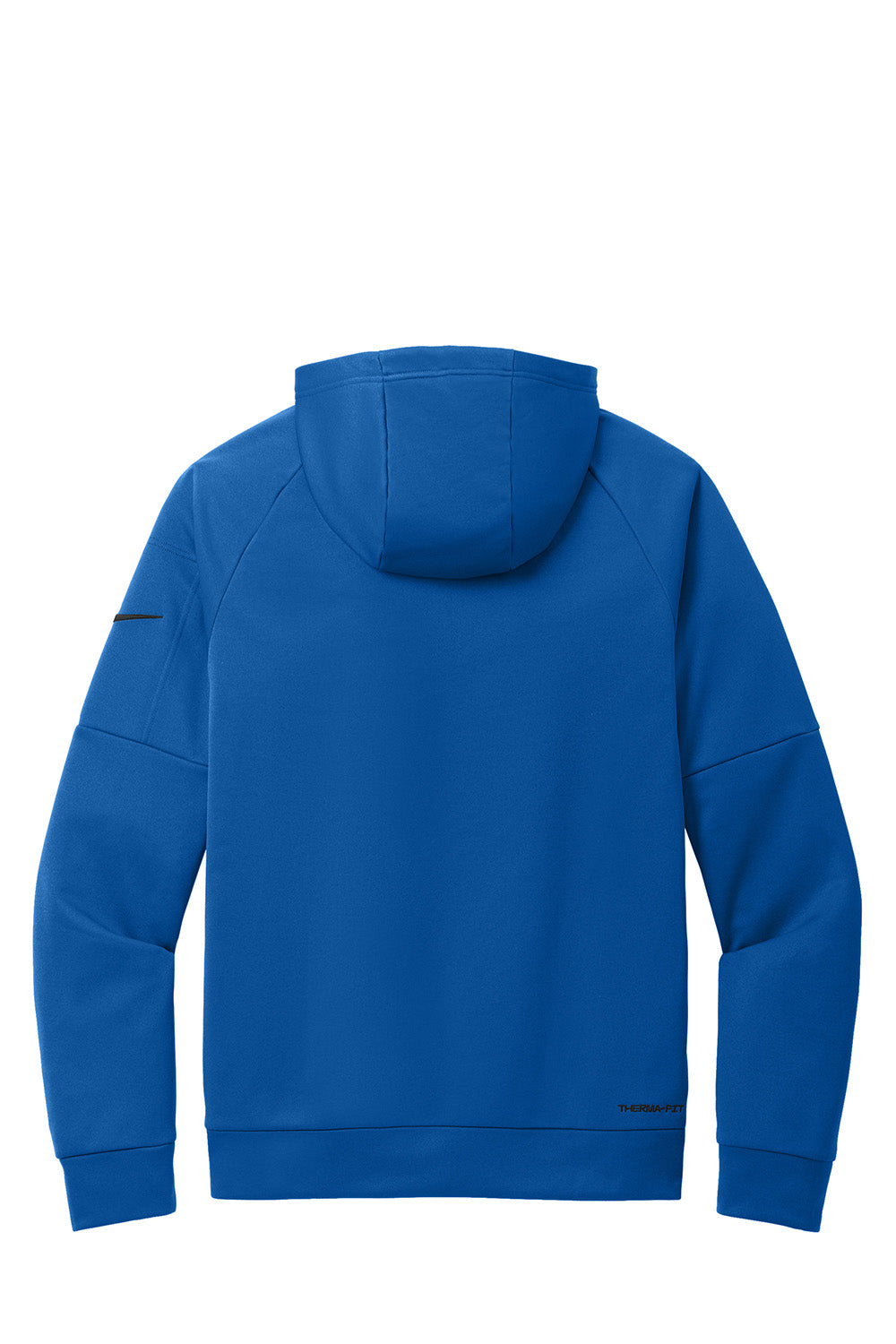 Nike NKFD9742 Mens Therma-Fit Fleece 1/4 Zip Hooded Sweatshirt Hoodie Game Royal Blue Flat Back