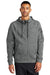 Nike NKFD9859 Mens Therma-Fit Fleece Full Zip Hooded Sweatshirt Hoodie Heather Charcoal Grey Model Front