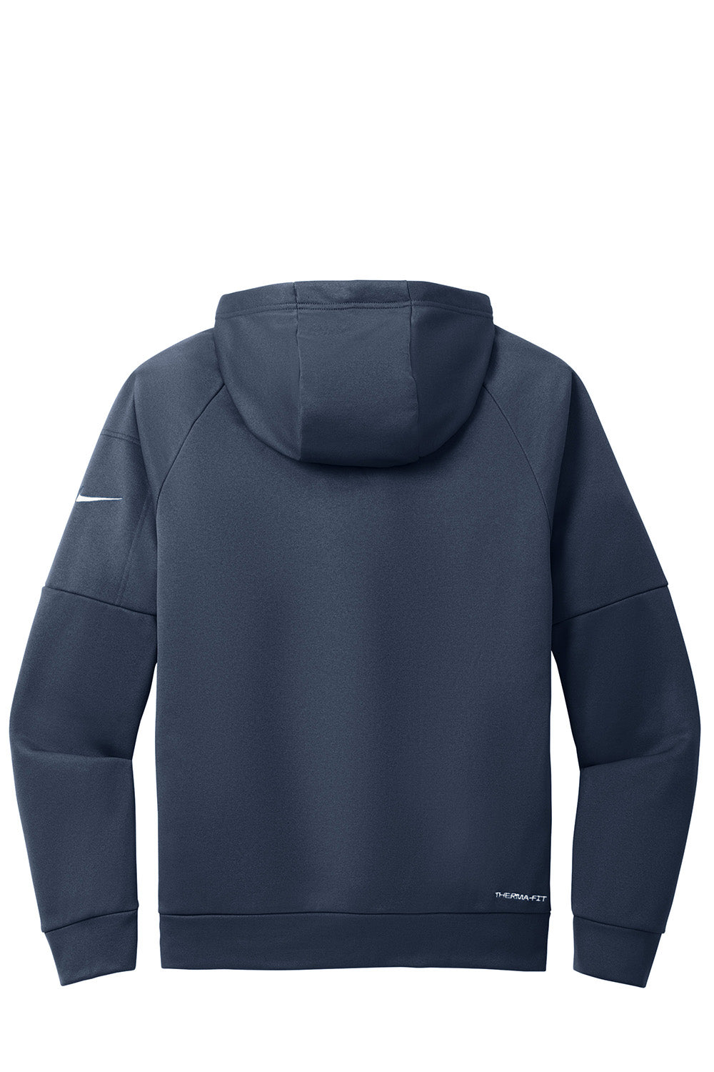 Nike NKFD9859 Mens Therma-Fit Fleece Full Zip Hooded Sweatshirt Hoodie Navy Blue Flat Back