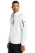 Nike NKFD9859 Mens Therma-Fit Fleece Full Zip Hooded Sweatshirt Hoodie White Model Side