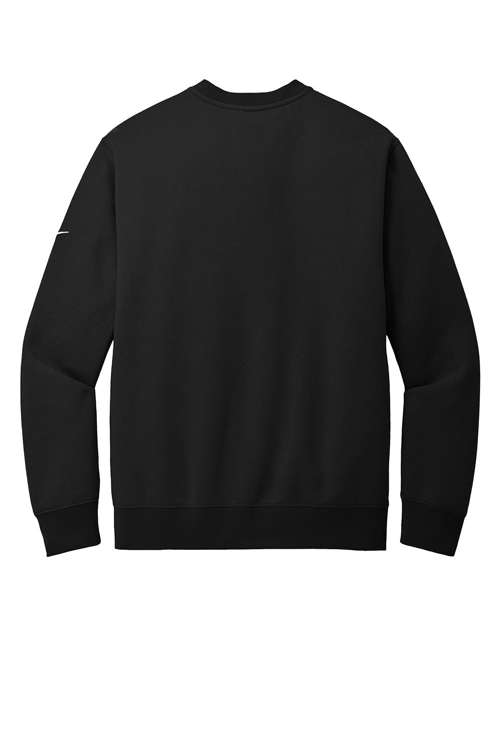 Nike NKFD9863 Mens Club Fleece Crewneck Sweatshirt Black Flat Back