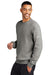 Nike NKFD9863 Mens Club Fleece Crewneck Sweatshirt Heather Dark Grey Model Side