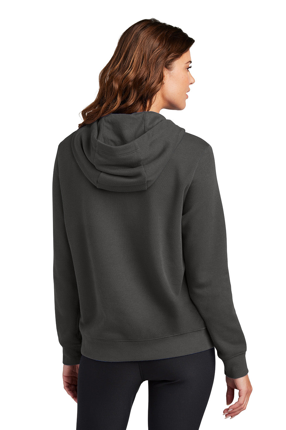 Nike NKFD9889 Womens Club Fleece Hooded Sweatshirt Hoodie Anthracite Grey Model Back