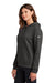 Nike NKFD9889 Womens Club Fleece Hooded Sweatshirt Hoodie Anthracite Grey Model Side