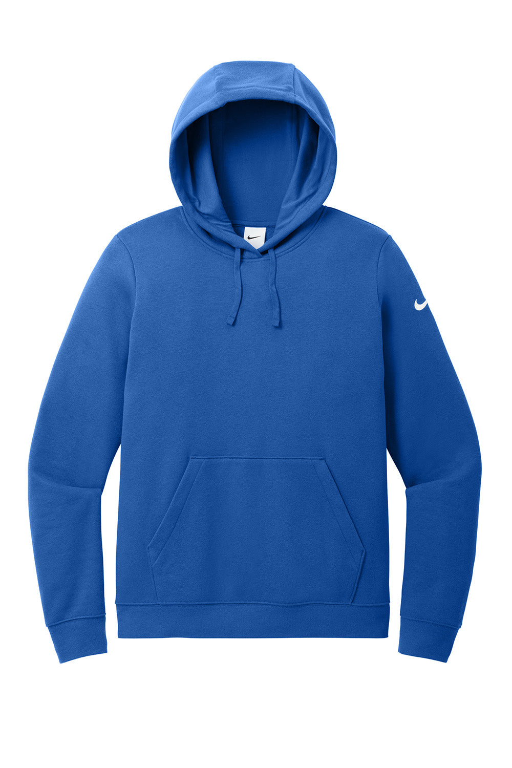 Nike NKFD9889 Womens Club Fleece Hooded Sweatshirt Hoodie Game Royal Blue Flat Front