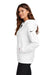 Nike NKFD9889 Womens Club Fleece Hooded Sweatshirt Hoodie White Model Side