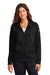 Nike NKFD9890 Womens Club Fleece Full Zip Hooded Sweatshirt Hoodie Black Model Front