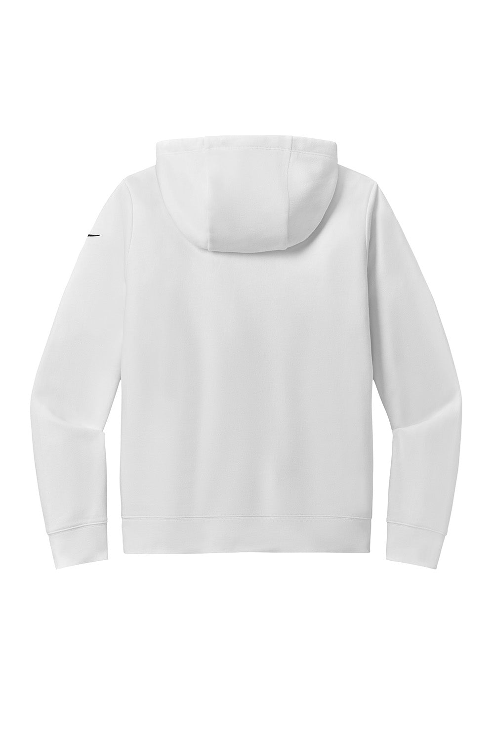 Nike NKFD9890 Womens Club Fleece Full Zip Hooded Sweatshirt Hoodie White Flat Back