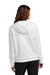 Nike NKFD9890 Womens Club Fleece Full Zip Hooded Sweatshirt Hoodie White Model Back