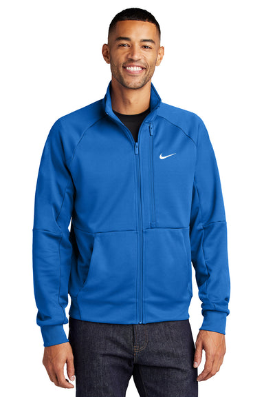 Nike NKFD9891 Mens Full Zip Jacket Royal Blue Model Front